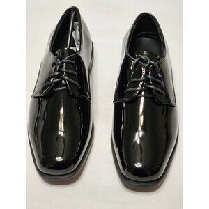 New Joseph & Feiss Men's Black Wedding Formal Tuxedo Dress Shoes NWT